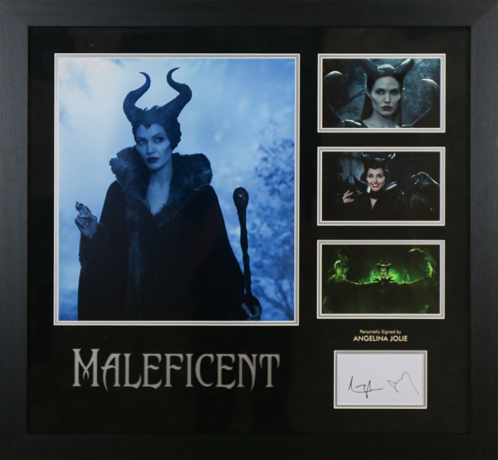 Angelina Jolie Signed Malificent Framed Display - Memorabilia Framers Shop